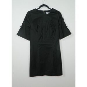 Trina Turk Dress Size 6 Black Mini with Bows Sleeve LBD Classic‎